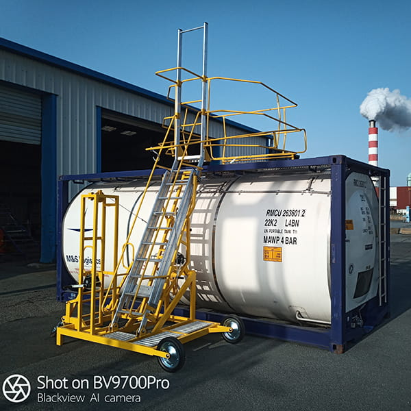 Mobile ladders for tanker access